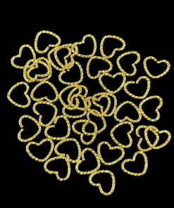 Heart Shaped Jump Rings - Gold