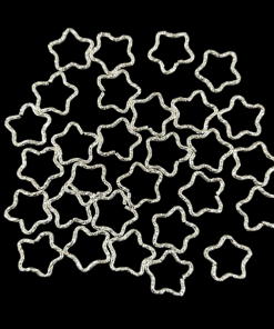 Star Shaped Jump Rings - Silver