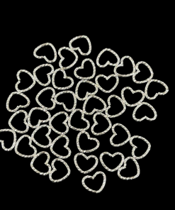 Heart Shaped Jump Rings - Silver
