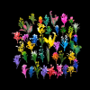 Miniature Plastic Plant - Mixed Colour