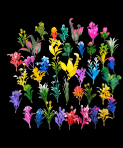 Miniature Plastic Plant - Mixed Colour