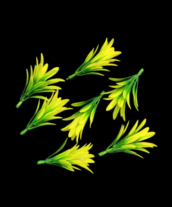 Miniature Plastic Plant - Green With Yellow