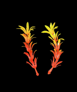 Miniature Plastic Plant - Yellow With Orange