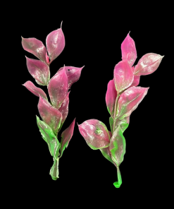 Miniature Plastic Plant - Pink With Green