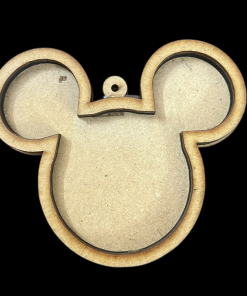 Laser Cut Mickey Mouse Wooden Embellishment