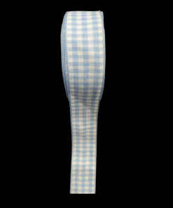 Gingham Ribbons 25 mm - Baby Blue