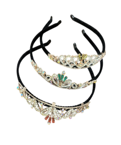 Crown Alloy Steel Hair Bands With Stones