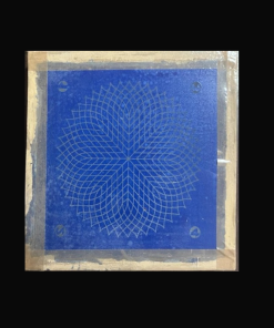 Wooden Square Sahasradala Padma Rangoli Stencil