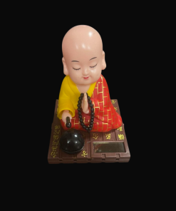 Solar Buddha Moving Head Little Monk Figurine
