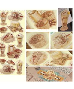 Retro Style 3D Stickers - Beautiful Decorative Sheet