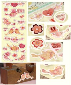 Retro Style 3D Stickers - Happy Valentine's
