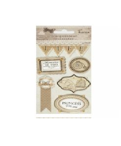 Vintage Style 3D Stickers - Princess You And Me