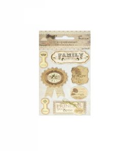 Vintage Style 3D Stickers - Family Forever