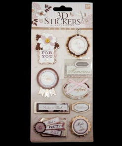Vintage Style 3D Stickers - Make A Wish