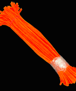 Chenille Stems or Pipe Cleaners, Pack of 100 - Fluorescent Orange