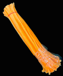 Chenille Stems or Pipe Cleaners, Pack of 100 - Light Orange