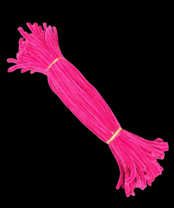 Chenille Stems or Pipe Cleaners, Pack of 100 - Hot Pink