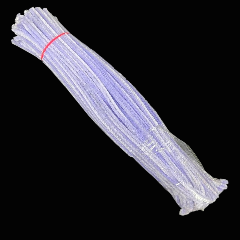 Chenille Stems or Pipe Cleaners, Pack of 100 - Light Lavender
