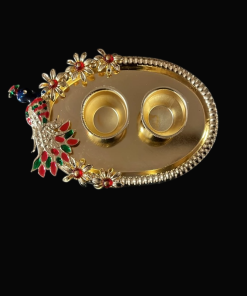 Plastic Peacock Kungumam And Turmeric Box