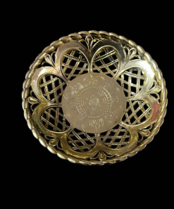 Gold Plated Filigree Decorative Bowl