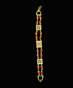 Antique Gold Plated Rudraksha Bracelet
