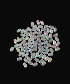 Flat Oval Double Shaded Acrylic Beads - Blue