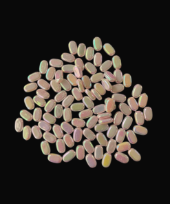 Flat Oval Double Shaded Acrylic Beads - Peach