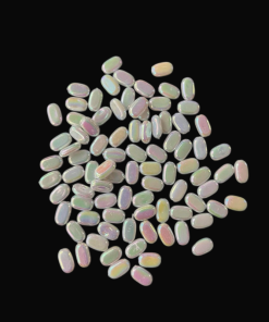 Flat Oval Double Shaded Acrylic Beads - Pastel Green