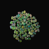Flat Oval Double Shaded Acrylic Beads - Dark Green