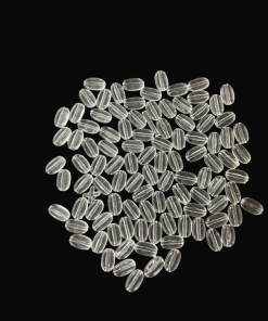 Flat Oval Acrylic Beads - White
