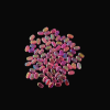 Flat Oval Double Shaded Acrylic Beads - Dark Pink