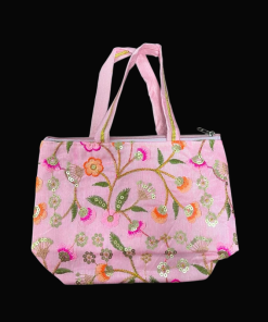 Designer Embroidery Handbag - Pink