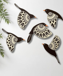 Flying Wood Birds Wall Decor
